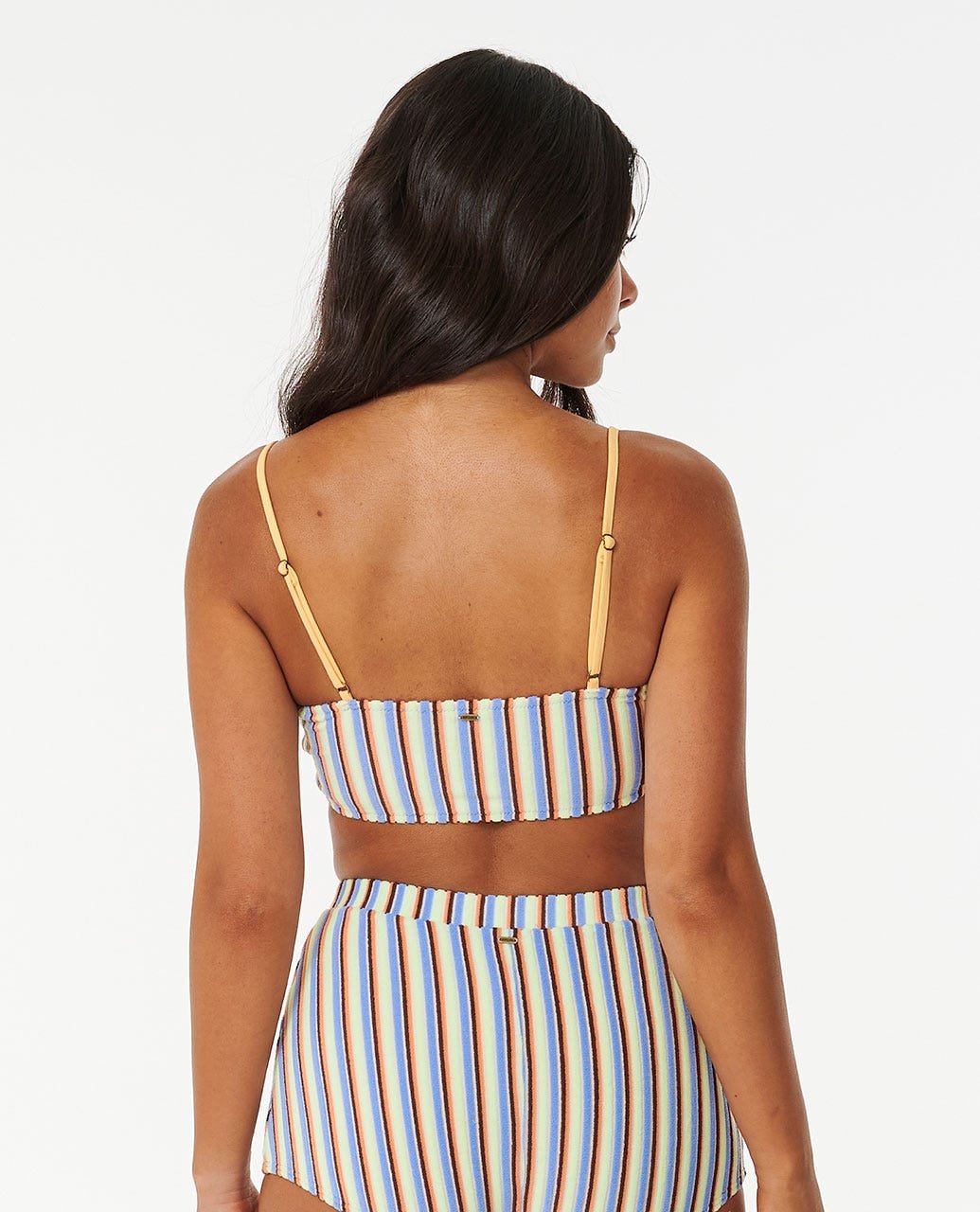 Tropics Stripe Longline Crop Bikini Top - Image 2