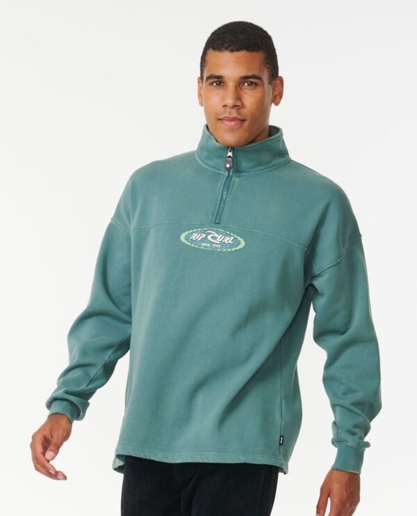 Alternative view of Fader Oval 1/4 Zip Crew