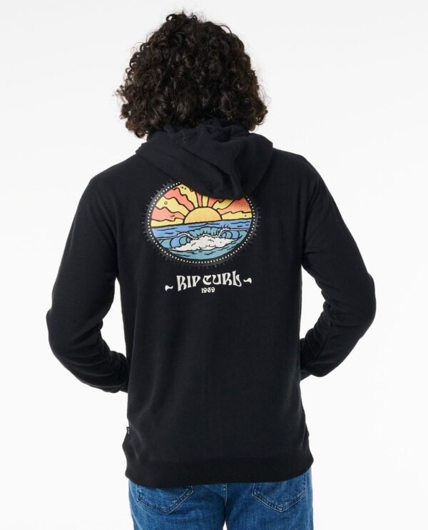Alternative view of Tubed And Hazed Zip Through Hood