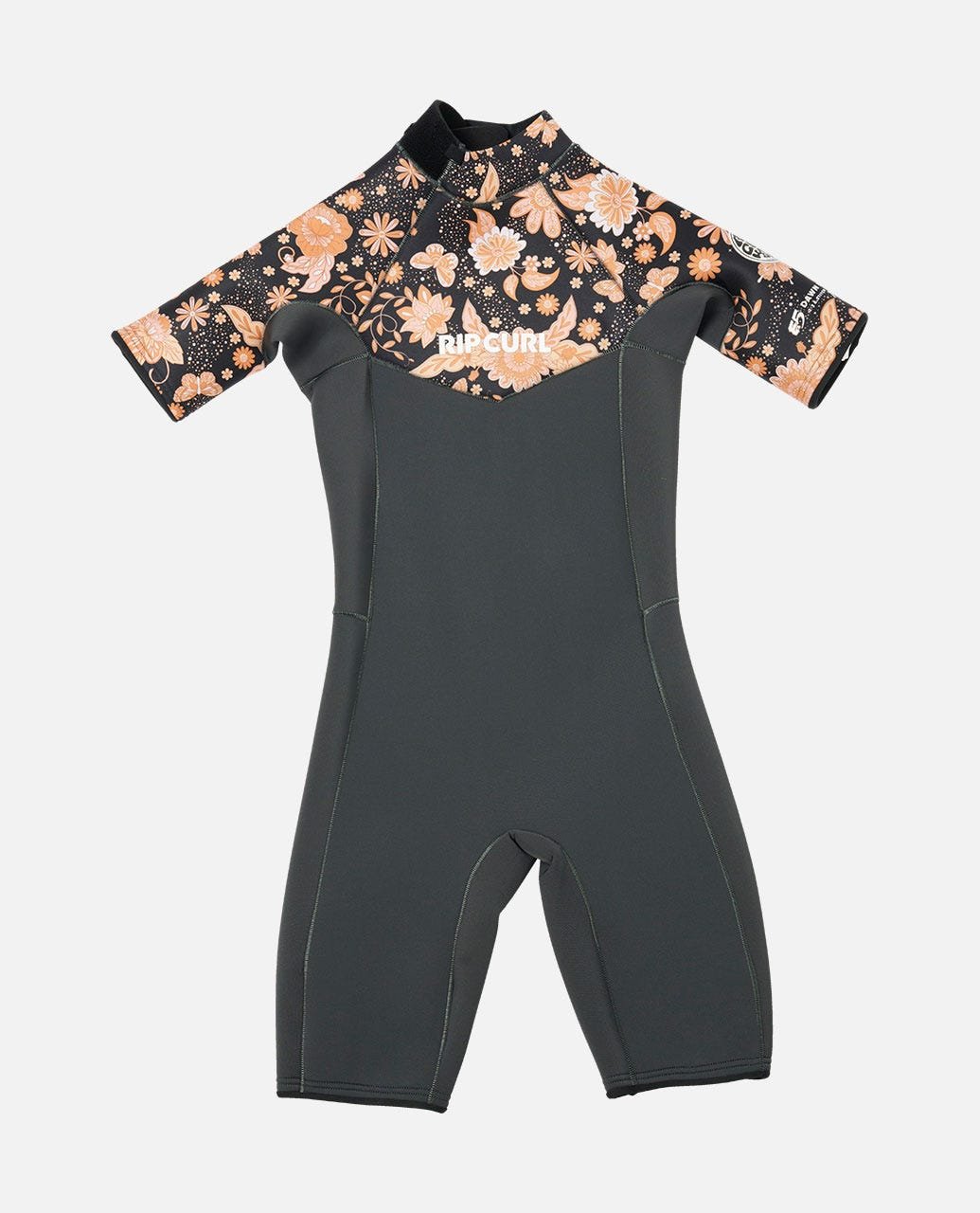 Girls Dawn Patrol 2mm Back Zip Short Sleeve Springsuit