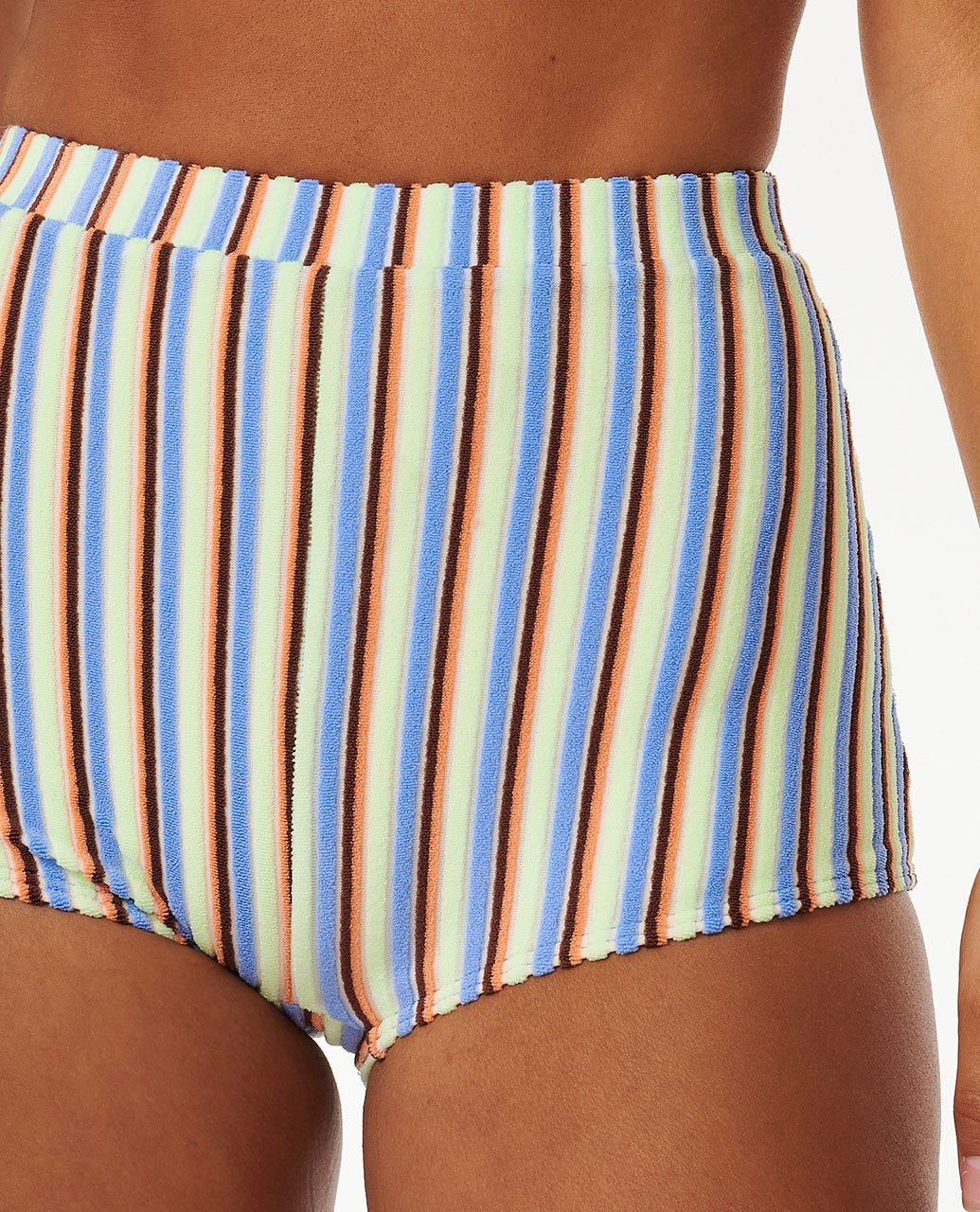 Tropics Stripe Lycra Boyleg Bikini Bottoms - Image 4