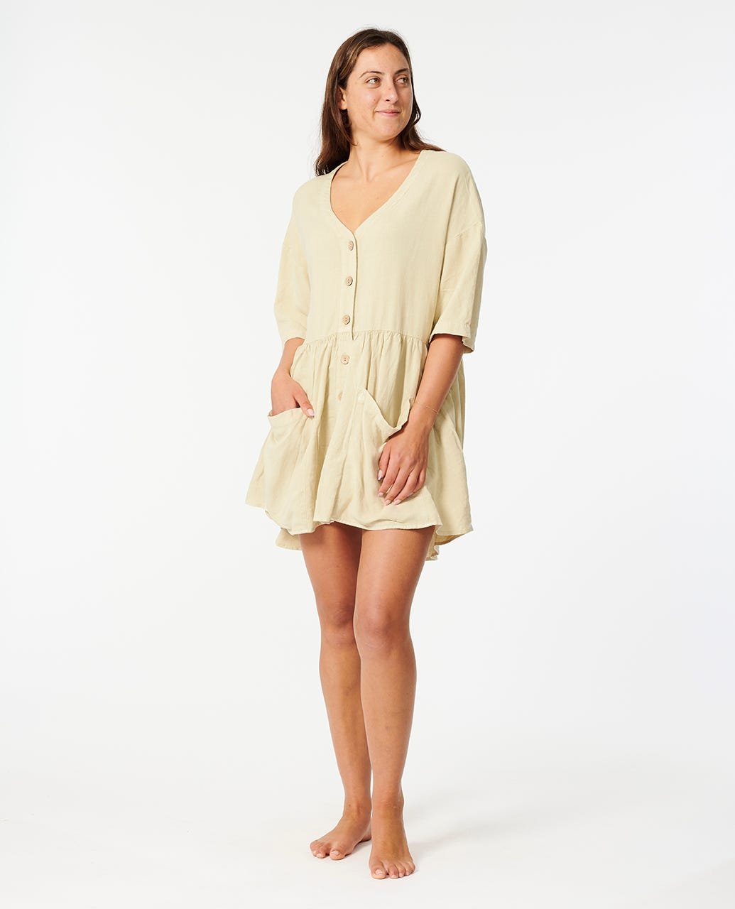 Premium Linen Blend Dress - Image 3