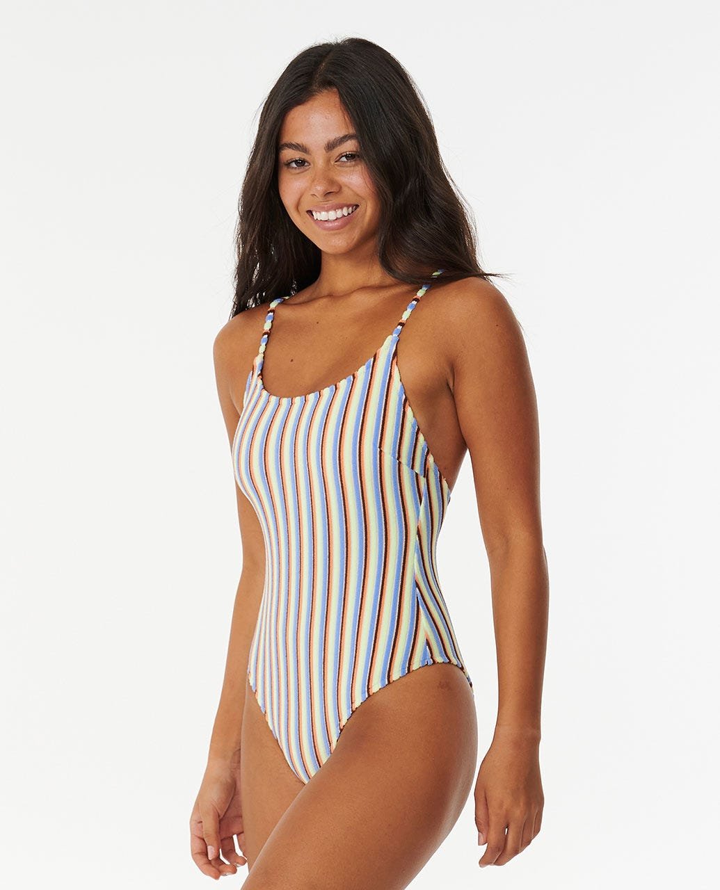 Tropics Stripe Cheeky Coverage One Piece Swimsuit - Image 2