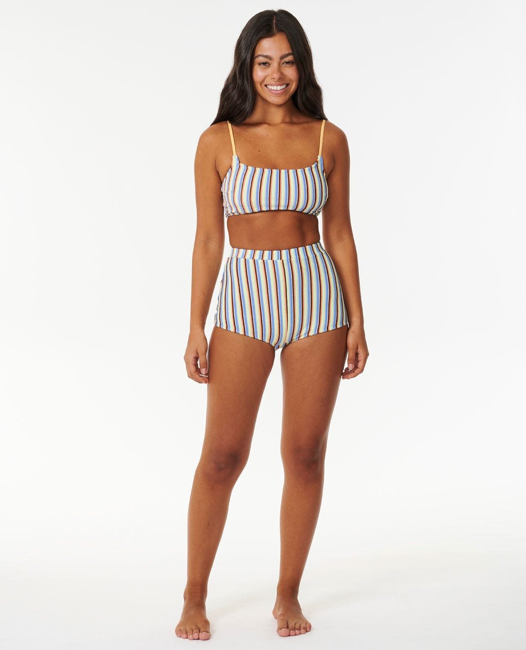 Tropics Stripe Lycra Boyleg Bikini Bottoms - Image 3